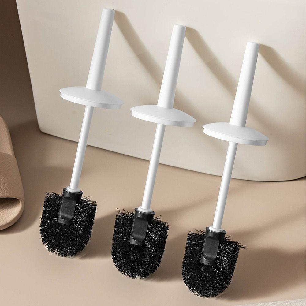 Soft Bristle Toilet Brush With Base Long Handle Toilet Brush Set Toilet Scrubber Deep Cleaning