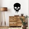 Halloweenská lebka nástěnná dekorace kovová nástěnná socha ozdoba pro domov ložnice obývací pokoj strašidelný dům kancelářská dekorace