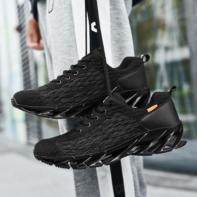 2024 Men's Breathable Mesh Running Shoes - Trendy, Large Size, Casual Sporty Blade Design for Spring & Autumn