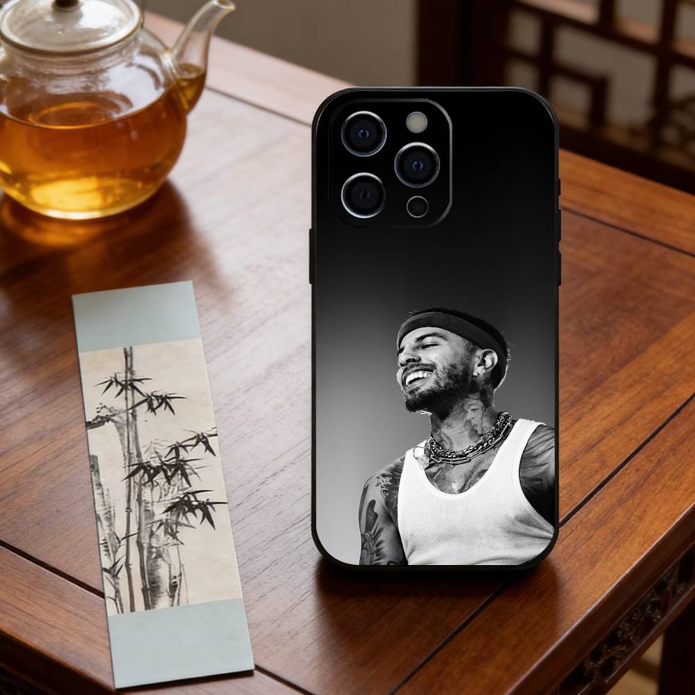 Singer R-Rauw Alejandro Phone Case For iPhone 17,16,15,14,13,12,11 Plus,Pro Max,XS,Soft Silicone Black Cover