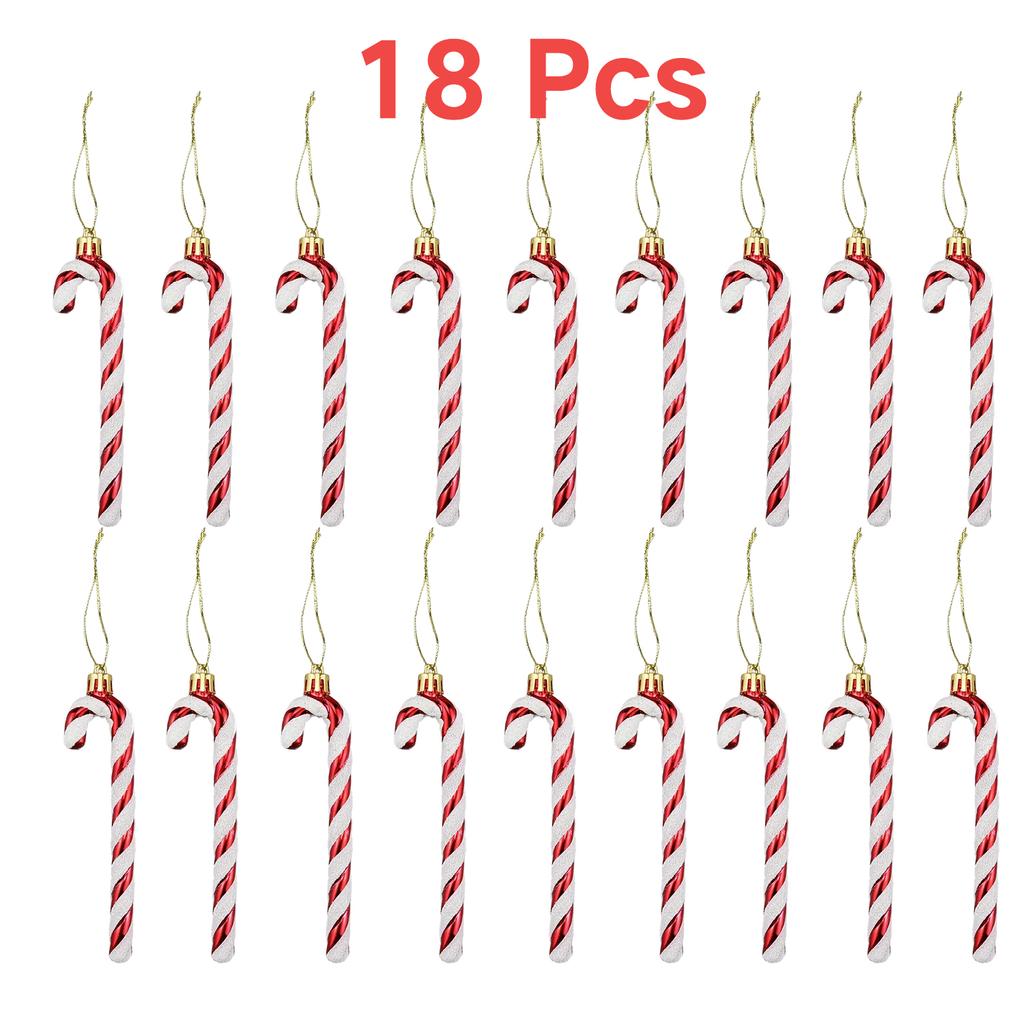 6/12/18 Pcs Candy Cane Christmas Decorations, Holiday Party Supplies for Christmas Tree Decoration