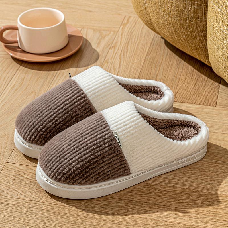 

Хлопковые тапочки на каблуке Домашние теплые резиновые тапочки на платформе для пары Домашняя нескользящая обувь Зимние свадебные тапочки size 44-45 [shoes are 1-2 sizes smaller]