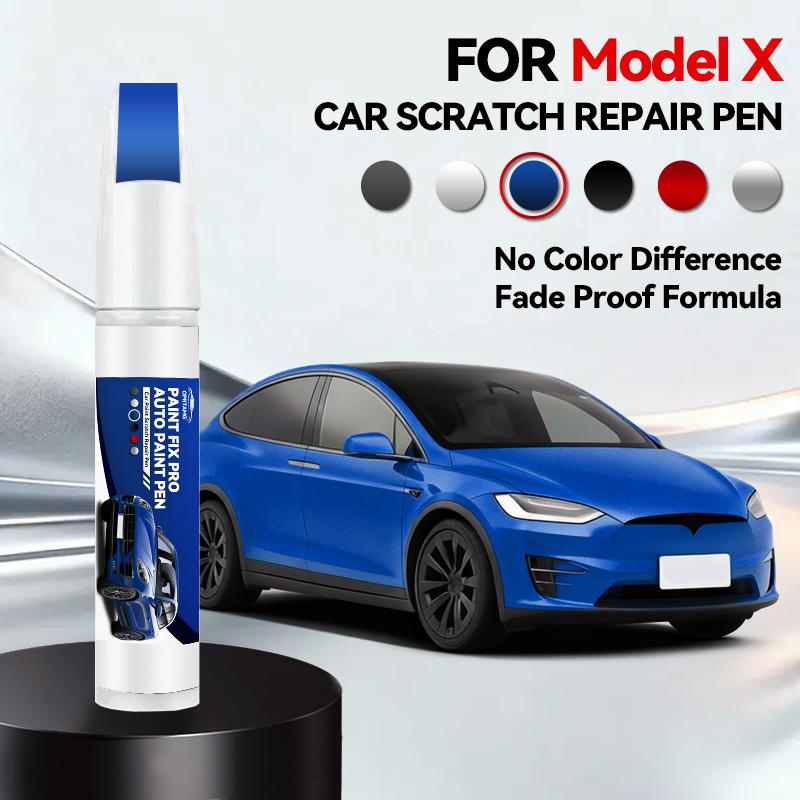 Bilrepsfärgpenna Djuprepsreparation Borttagning För Tesla Model X Vit Svart Röd Silver Blå Grå Repreparationsspray 300ML