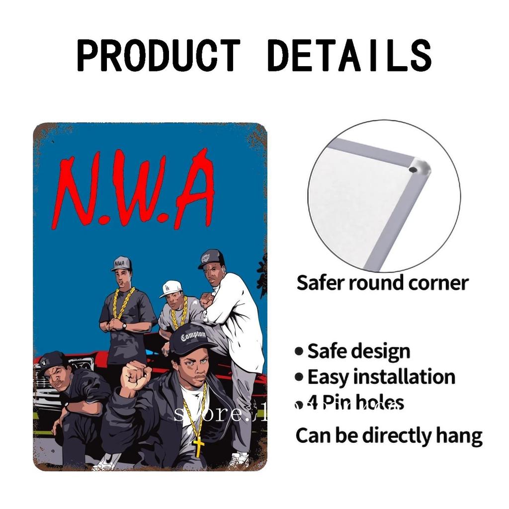 nwa Metal Plaques & Signs wall decor Vintage Tin Signs Captain Metal Poster Decor for Bar Pub Club Wall Decoration