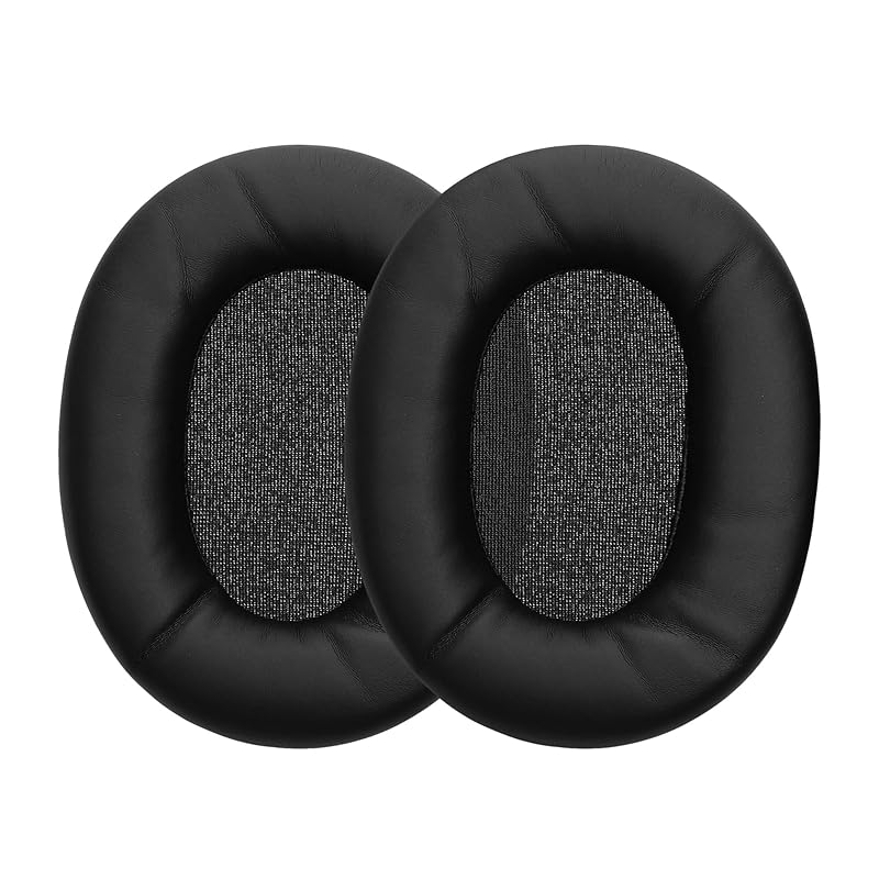 

kwmobile 2x headphone cover Sony INZONE H9 compatible replacement ear pads - cushion PU leather black color