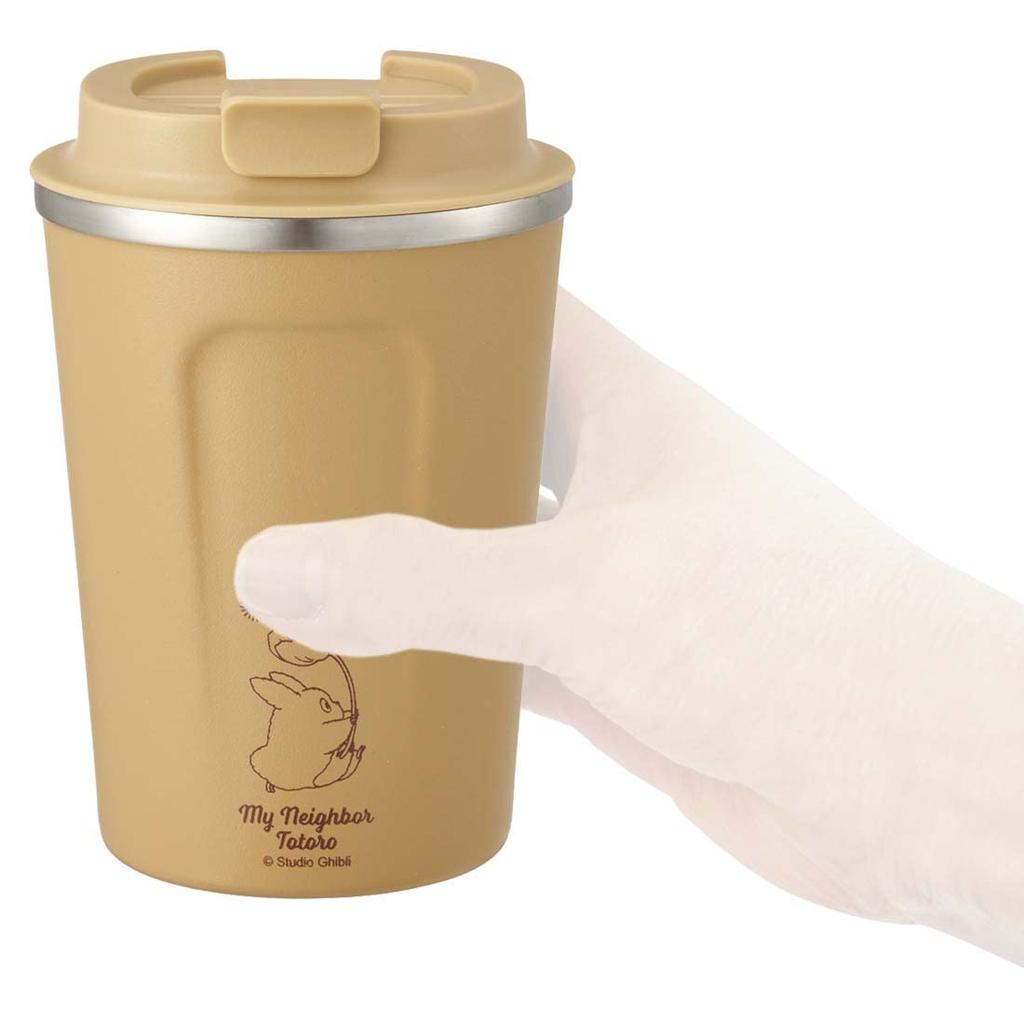 Skater-Kaffeebecher, 350 ml, wärmeisolierter Edelstahlbecher, Mein Nachbar Totoro, Braun, Studio Ghibli, STBC3F-A