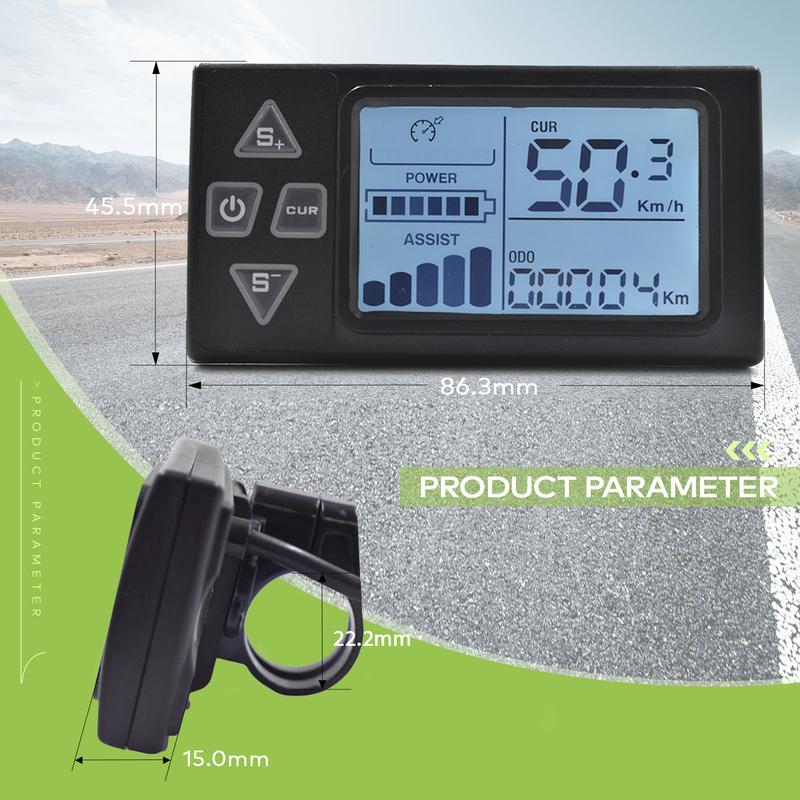 S861 Mountain Electric Bicycle Assembly Parts Waterproof 24V/36V/48V Wired Bicycle Speedometer Bike Computer Ebike Accessories