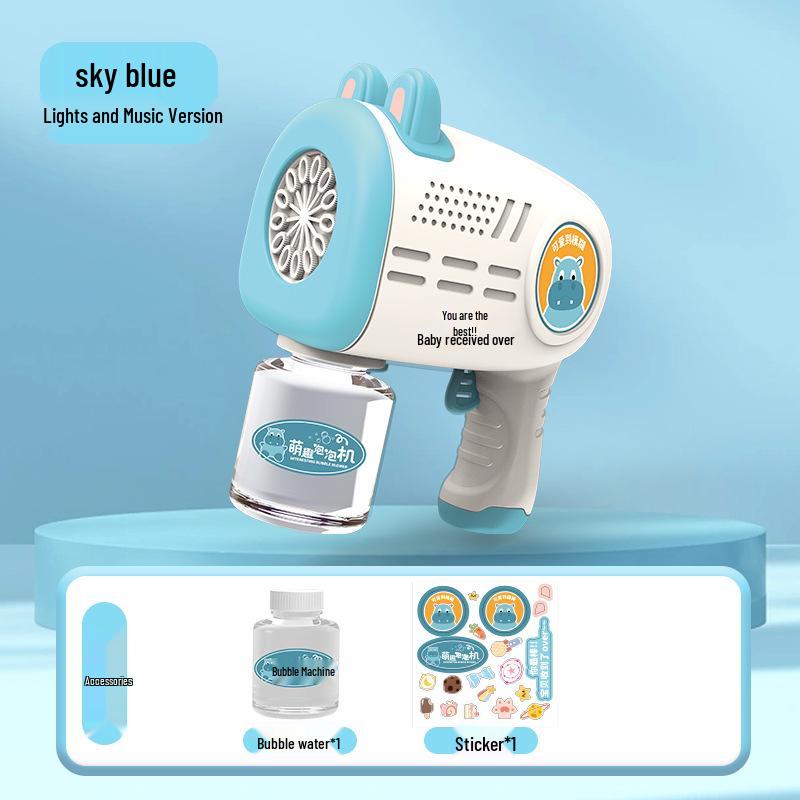 Unicorn Electric Bubble Maker: Kids' Automatic Light-Up Bubble Gun Gift