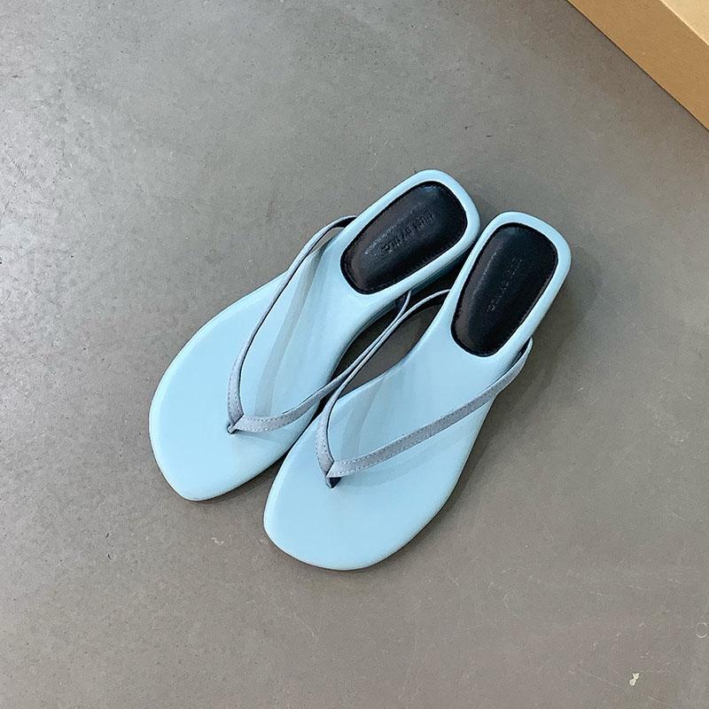 

Fashion Footwear Low Heel Flip flops Women Slippers Wedges Shoes Female Slides Sandals Fashion Round Toe Ladies Wedges Slippers Shoes 35 синий