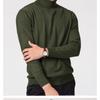 Men S Solid Color High Neck Knitted Pullover Sweater