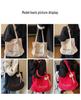 Korean Style Large Embroidered Canvas Shoulder Bag for Women - 2025