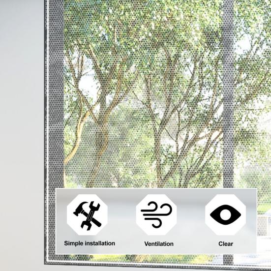 Window Screen Anti-Mosquito Net Well-Ventilated Fine Mesh Easy To Install DIY