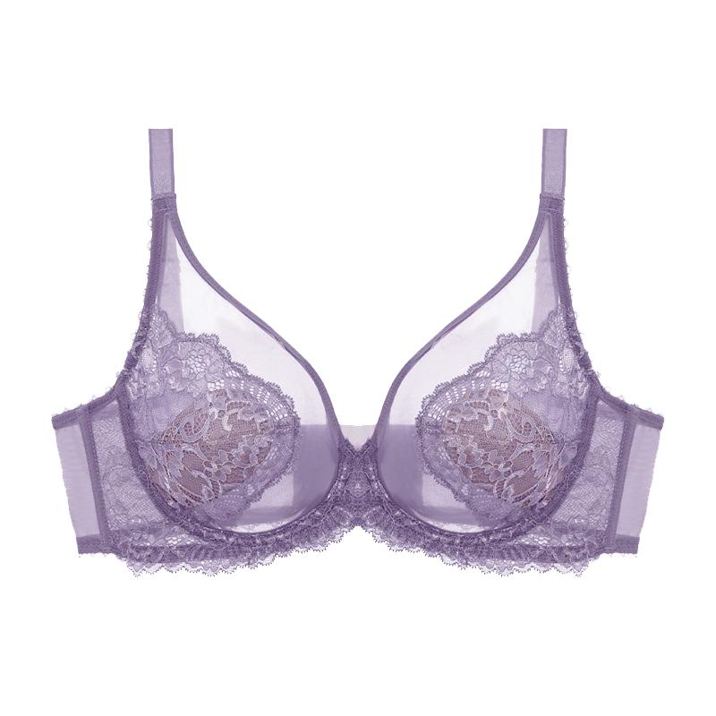 

FallSweet Сексуальный кружевной бюстгальтер для женщин Бесшовный Ультратонкий Прозрачный Бюстгальтер на косточках Красота Дамское Интимное Белье 38/85BC фиолетовый