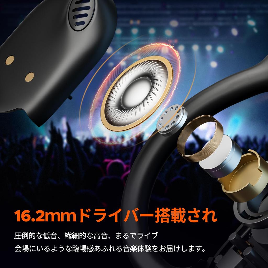 TRUEFREE O1 Wireless Earbuds with Bluetooth 45 Hours of Continuous Sports Comfortable Zero Black 5.3 Technology, Open-Ear Design, Multi-Point, Use,
