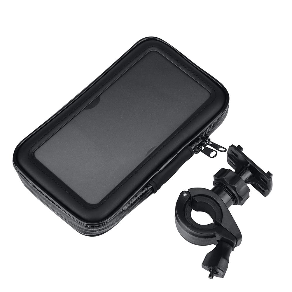 Bike Motorbike Handlebar Mount Holder Waterproof Bag Case Accessory (L)