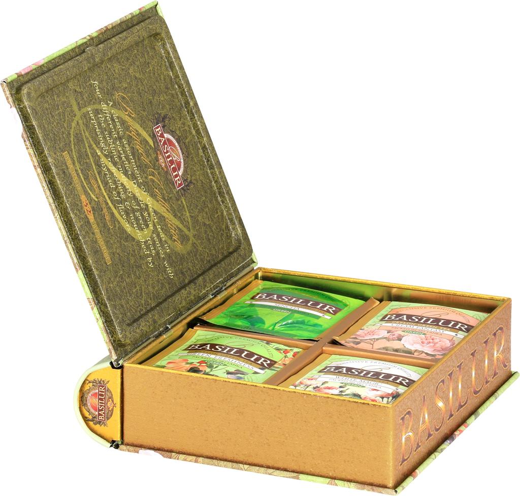 [Gift] Basil Tea Bouquet Sort Book, Flavored Tea (Green Tea Base & Sencha), 4 Varieties x 8 Bags (32 Bags Total), Mother's Day Gift