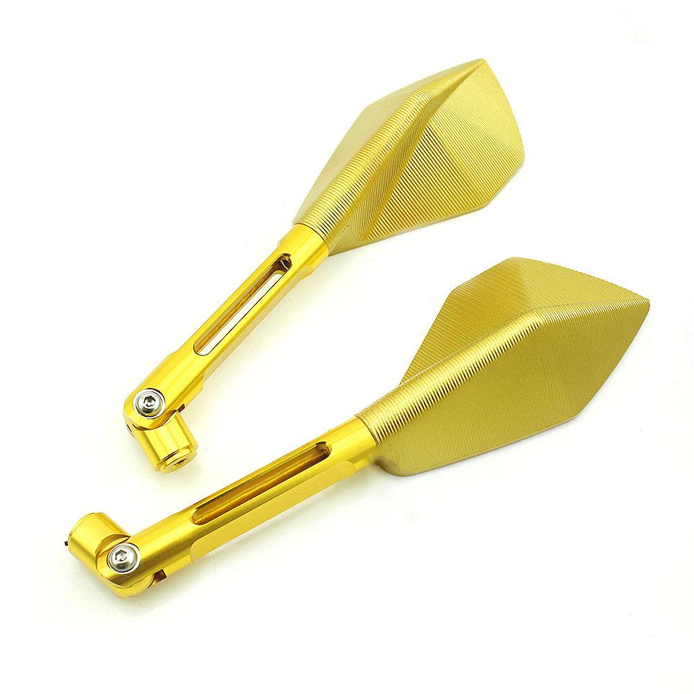 CNC Aluminium Motorsykkel Bakspeil Blått Glass Universalt 8mm 10mm Bakspeil Sidespeil for Motorsykkel Scooter Dirt