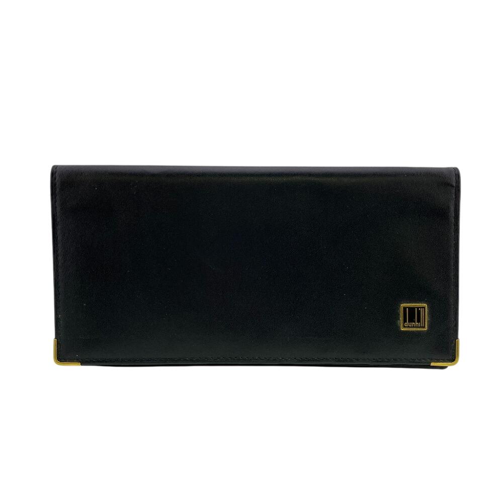 Dunhill Bifold Wallet Long Wallet Card Case leather Bifold Wallet black leather Used