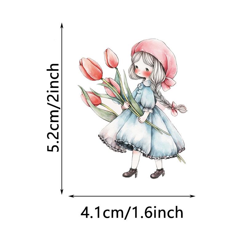 50PCS Fairy Stickers Retro Aesthetic Fairy Tale Princess Sticker Garden Fairy Party Gift Supplies Vinyl Waterproof Decorative