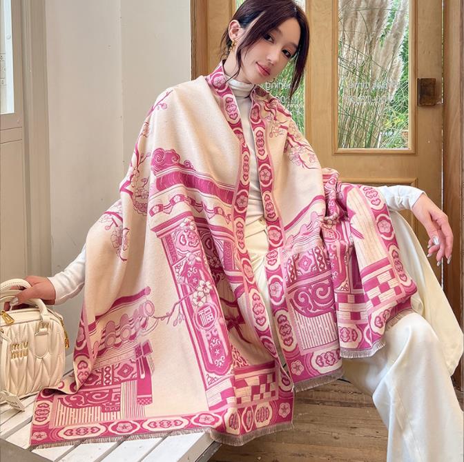 New Arrival Women'S Scarl Thickening Warm Pashmina Cashmere Scarf Female Autumn Winter Soft Scarf Shawl Multipurpose Blanket