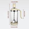 Glass Spice Container Kitchen Seasoning Jar with Spoon Salt Storage Bottle Airtight Leakproof Organizer for Cooking Supplies