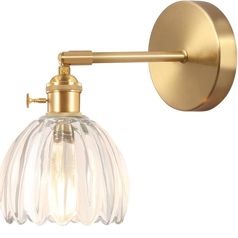 Wireless USB Charging Remote Chandelier with Retro Glass Flowers for Bedroom or Dining Room - Nordic Style