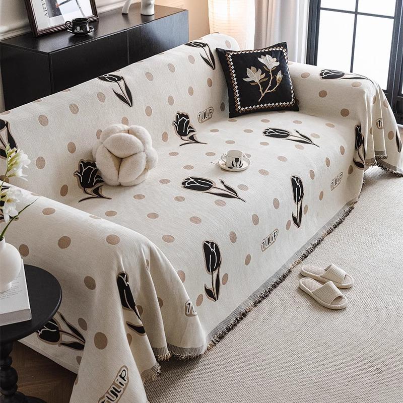 New Sofa Cover for All Seasons, Full Cover Sofa Blanket, High-end Three-seater and One-seat Chaise Sofa Cover