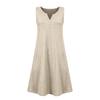 Summer Dresses Loose V Neck Sleeveless Sundresses Swimsuit Coverup With Pockets