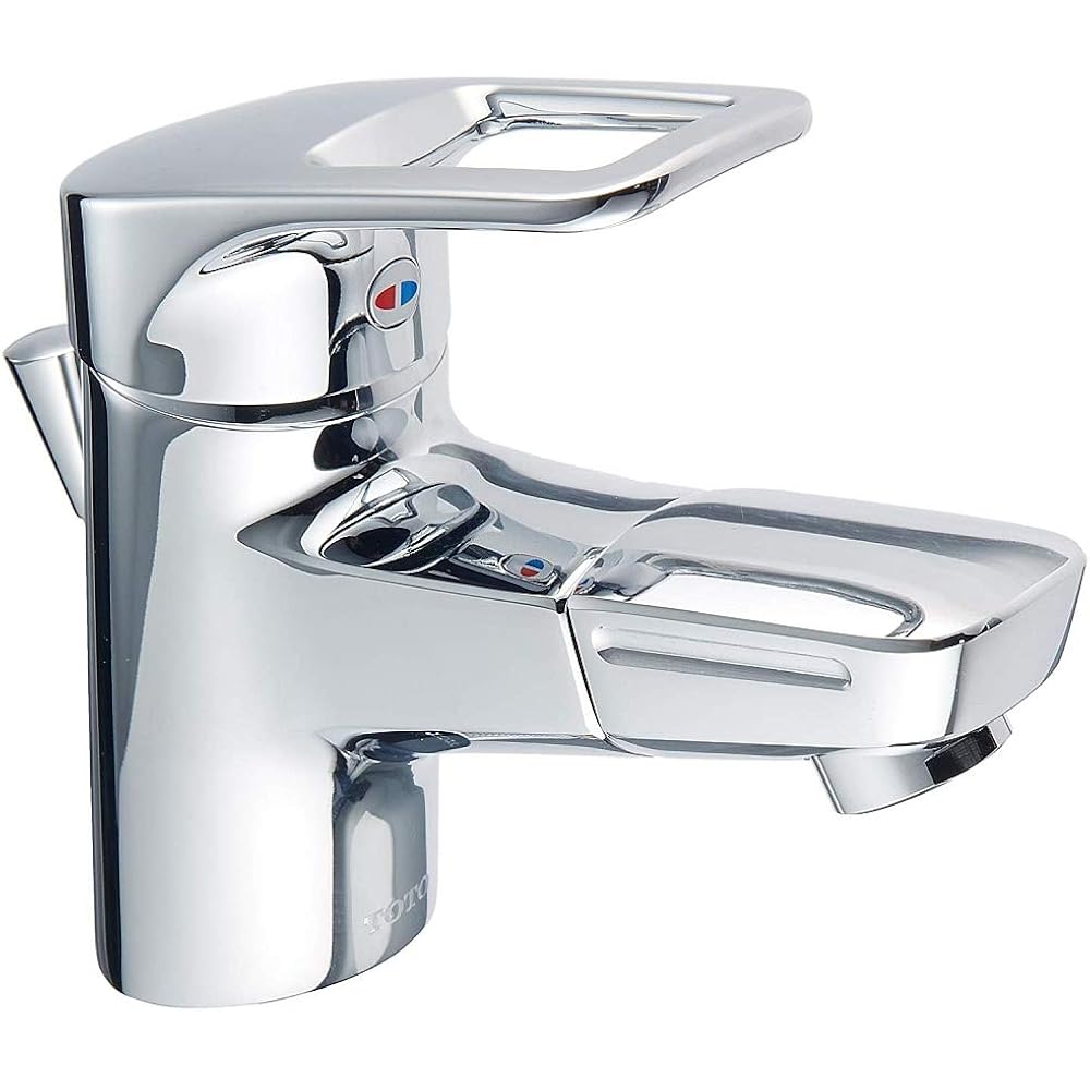 TOTO TLHG31DEFR Single Mixer Faucet for Washrooms, 1 Hole, 1 Push