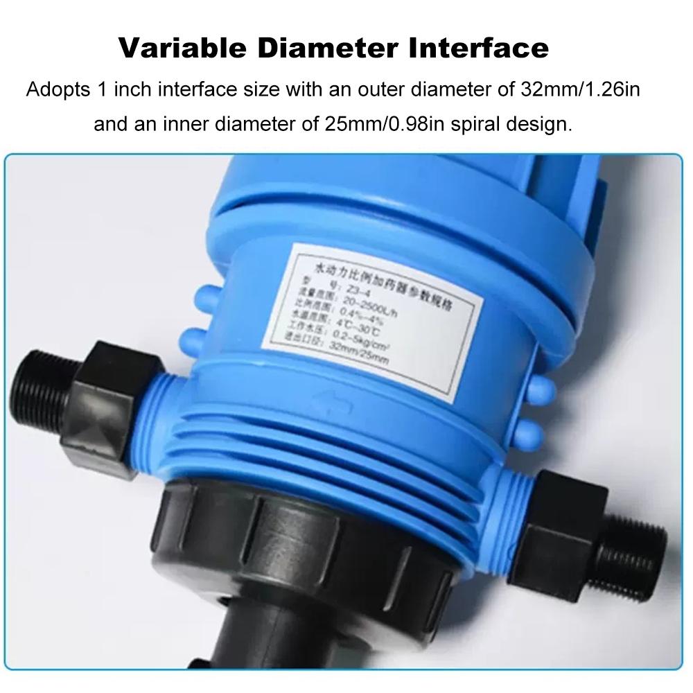 Justerbar Automatisk Proposjonerende Doseringspumpe Gjødselinjektor Vanndrevet Kjemisk Væske