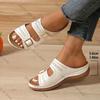 Fashion 2025 Summer Fashion Women Wedge Slippers Premium Orthopedic Open Toe Shoes for Women Anti-slip Platform Retro Slippers Female