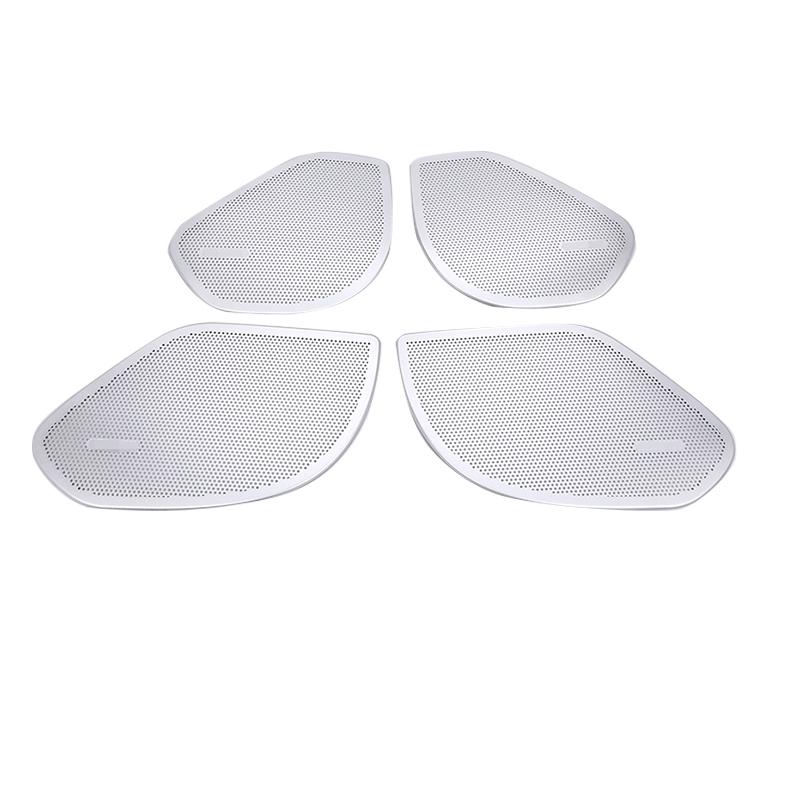 

Для Jaguar F-Pace f pace 2016 Автомобильная дверная аудиоколонка, декоративная крышка, рамка динамика, интерьерный модифицированный динамик серебряный