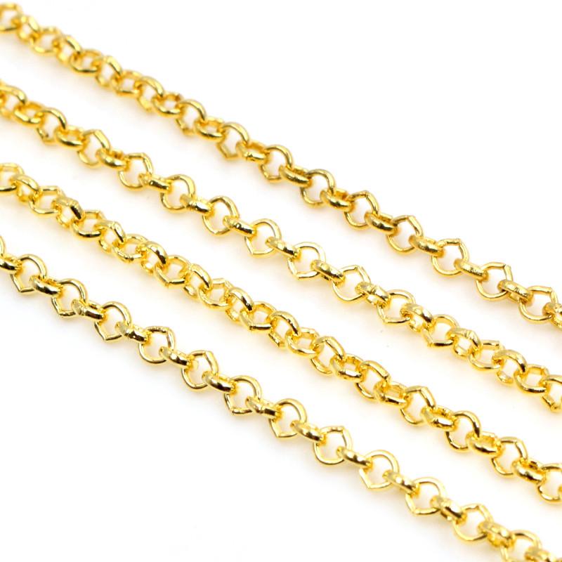 5 Meters/lot 2.0mm 2.5mm 5 Colors Plated O-ring Unwelded Iron Cable Chains Necklace DIY Jewelry Making Findings Accessories