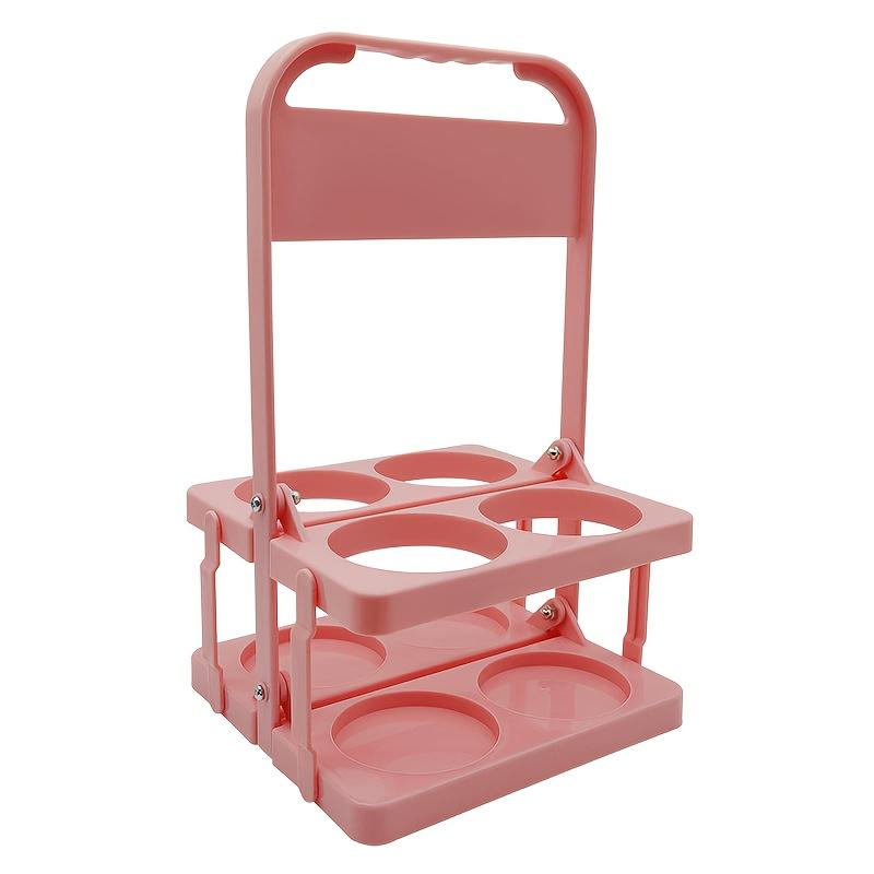 1 Stück 4-Schlitz Tragbarer Faltbarer Bierkorb - Langlebiger Kunststoff-Getränkeflaschenhalter für Zuhause Outdoor Camping Picknick