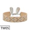 Handmade Bohemian Embroidered Logo Tassel Bracelet - Ethnic Style Friendship Band
