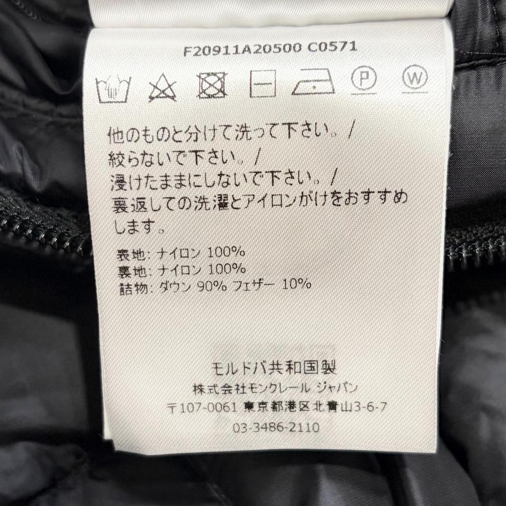 MONCLER 1 SASSIERE Down Jacket Black Men's Model F20911A20500C0571