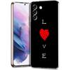 Phone Case For Samsung Galaxy S24 Ultra S23 FE S22 S20 S21 5G S10 S9 Plus S10E S8 Clear I Love you Pink Heart Cover