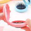 Mini Hair Comb With Mirror Foldable Comb Travel Portable Massage Women Girl Hair Brush Macaron Airbag Comb Styling Tools Gift