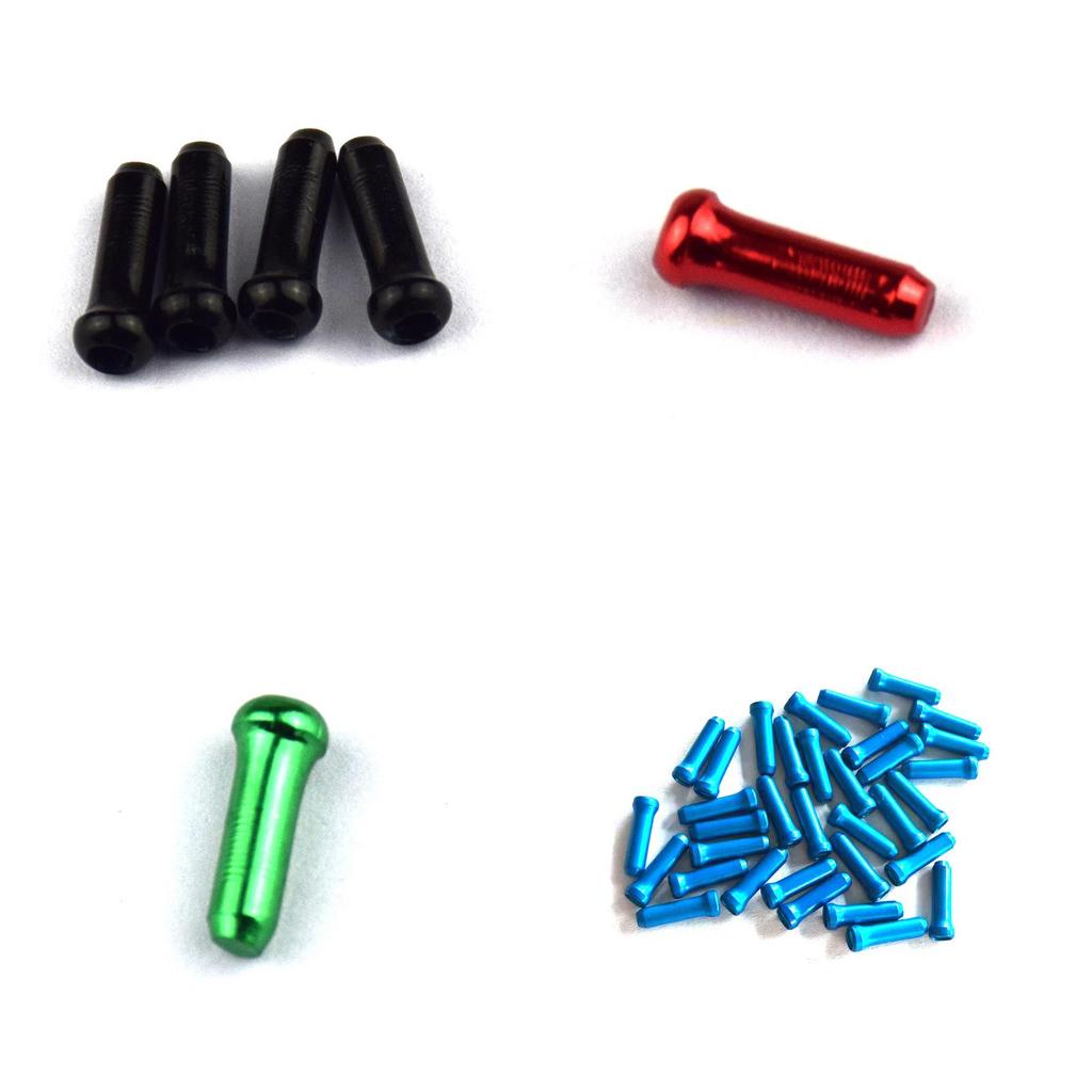 Bicycle Brake Cable End Caps Aluminum Alloy Colorful Set For Mountain Bike Maintenance