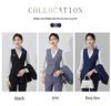 Women's 2024 Black Professional Sleeveless Vest & Pants Set for Hotel Manager