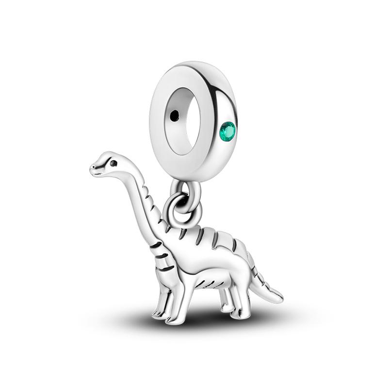 925 Silver Fashion Dinosaurs Cats Dog Lions Animal Charms Beads Fit Diy 925 Original Bracelet DIY Birthday Jewelry For Women