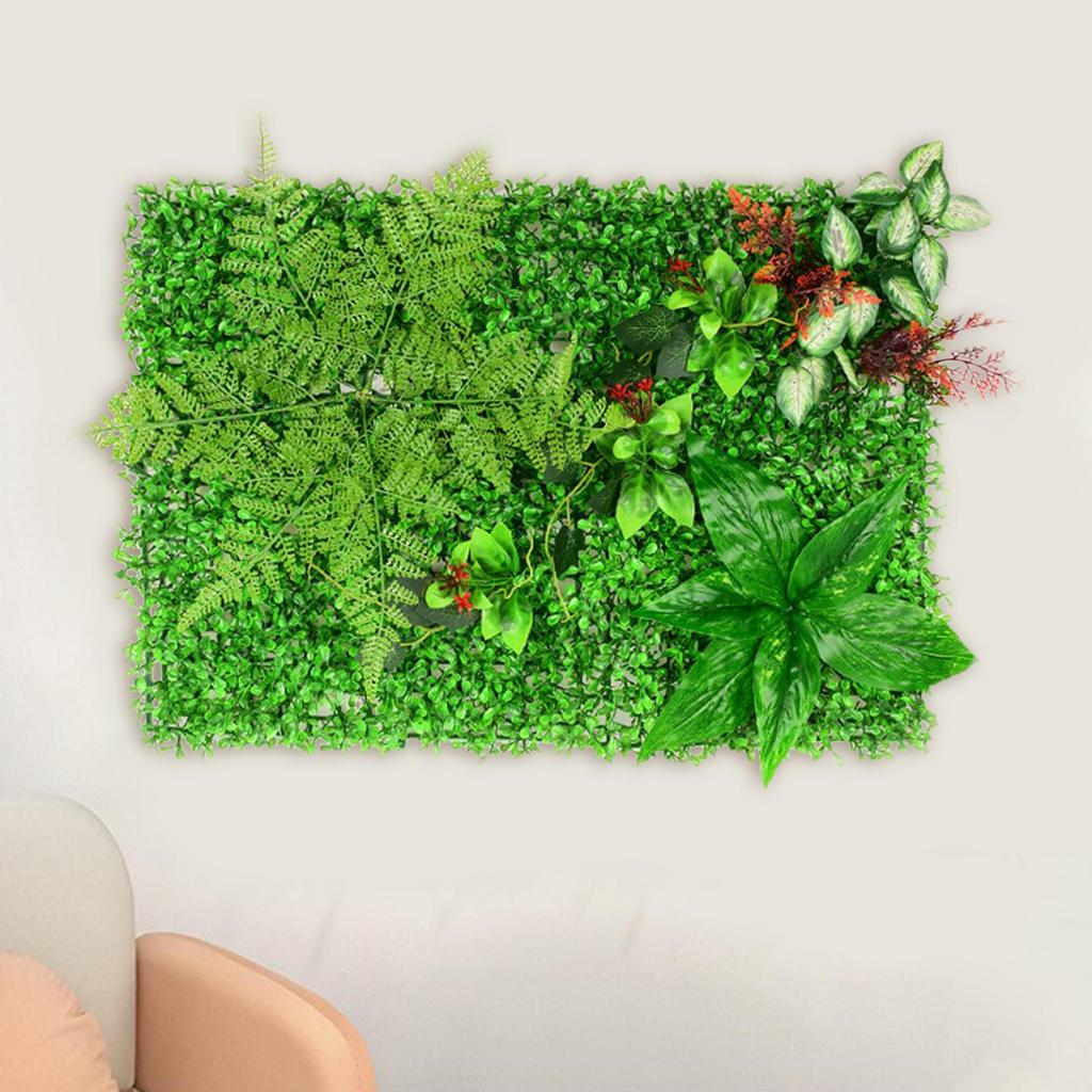 Green Artificial Plants Wall Carpet Decor Artificial Green Wall for Backyard