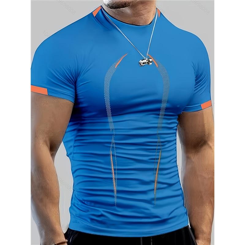 Summer Men's Fitness Sports Training Breathable Short-sleeved Quick-drying Clothes Men's Sports Fashion Short-sleeved T-shirt