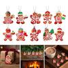 Traditional Xmas Candy Decorations 20/30/40Pcs Wooden Christmas Ornaments, Cane Lollipop Rustic Winter Holiday Interior Decor Hanging for Party Wreath