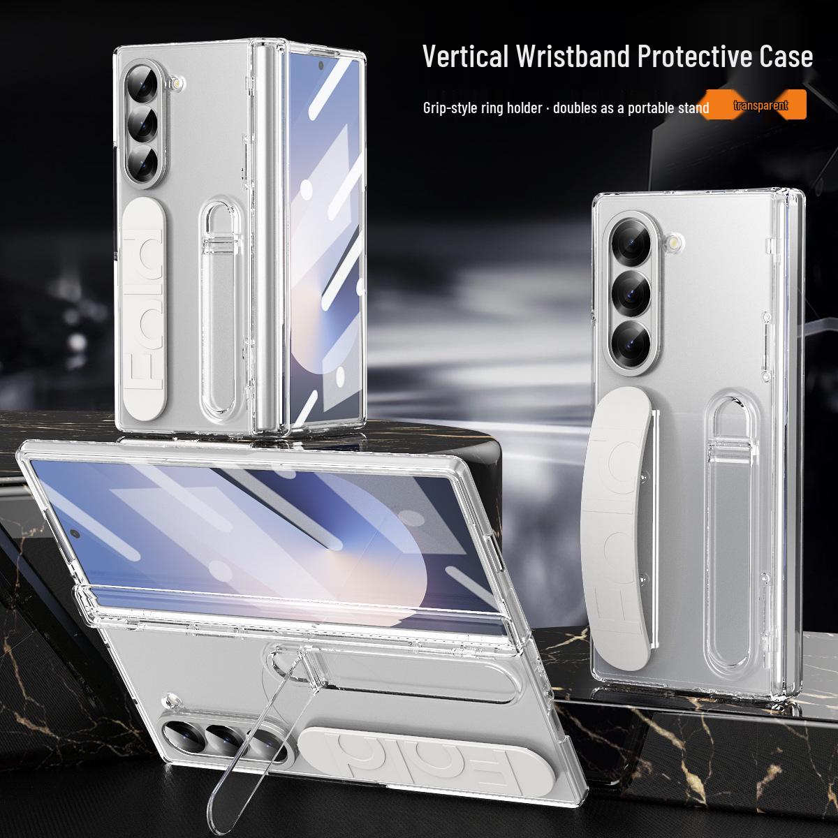 

Samsung Zfold7 Wrist Strap Phone Case with Pen Slot & Full Hinge Protection for Zfold6 Z Fold3