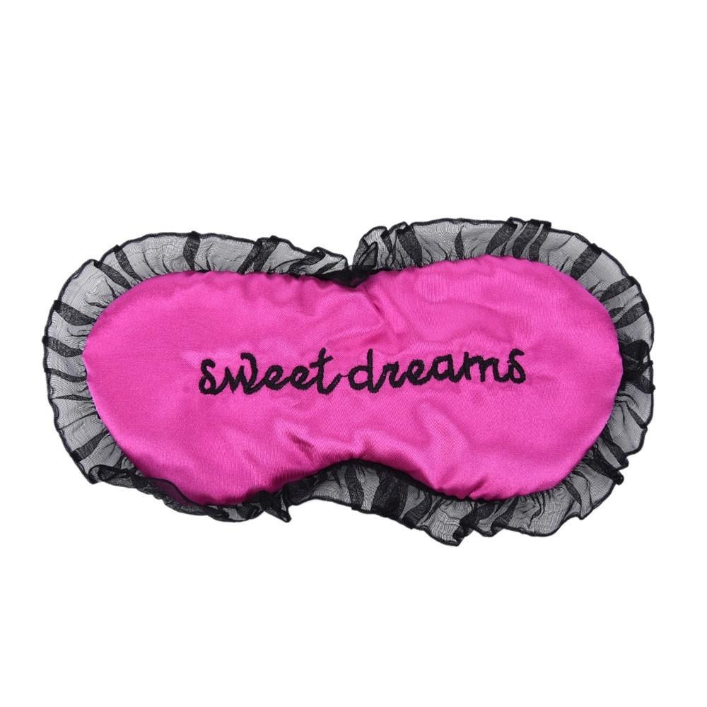 Design New Adjustable Soft Lace Sleeping Eye Shade Blindfold Cover for Travel Rest Hot