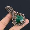 Malachite Pendant, 999 Copper Wire Wrapped Pendant Jewelry. Gift For Women Handmade Pendant Gemstone Jewelry