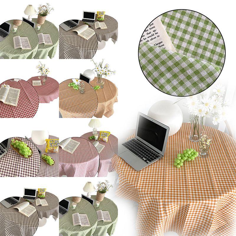 Durable Fast Anti-wrinkle Ins Korean Style Plaid Tablecloth For Home Use