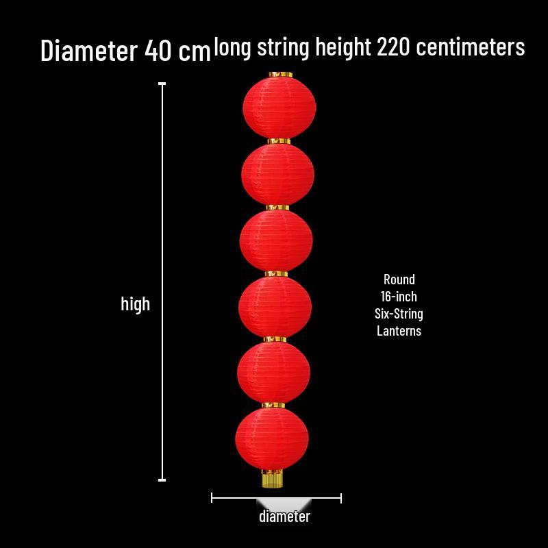 Outdoor Waterproof Gourd Lanterns: Red String Hanging Ornaments for New Year and Mid-Autumn Festivals