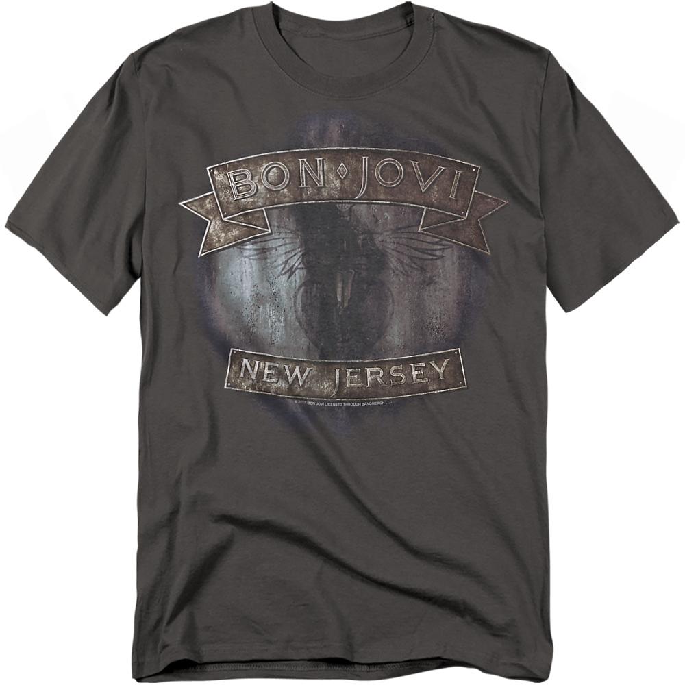 Bon Jovi Unisex Adult New Jersey T-Shirt